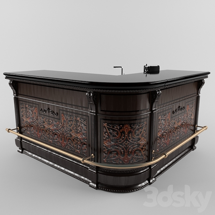 Bar Rack Texture Bar Rack - Kitchen - 3D model
