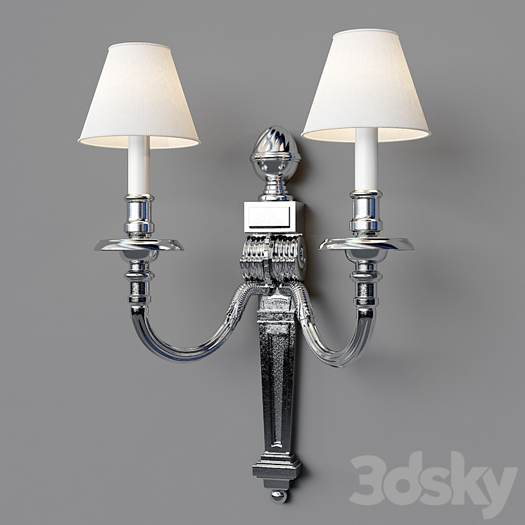 Vaughan Louis XVI Wall Light WA0033.SI - Wall light - 3D model