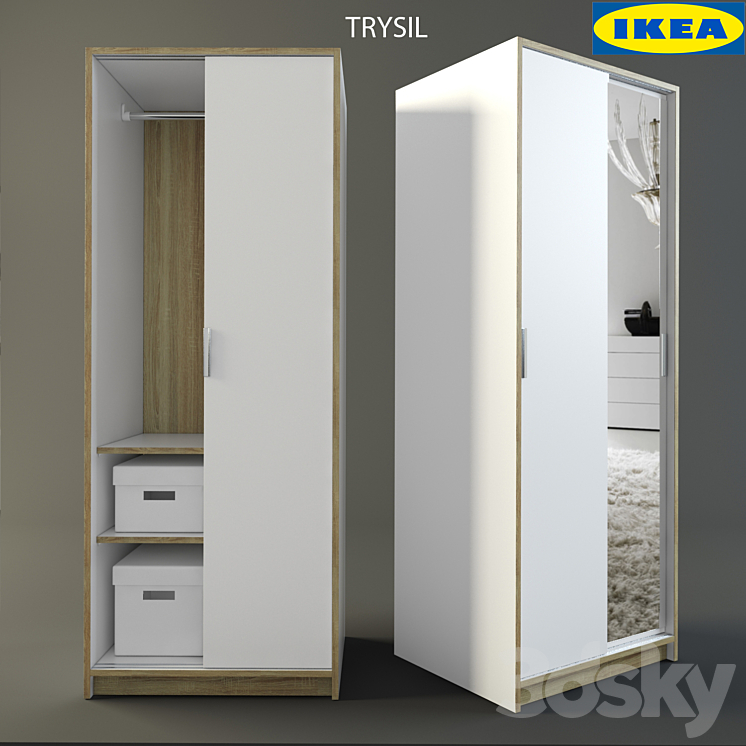 IKEA TRYSIL Wardrobe Display cabinets 3D model