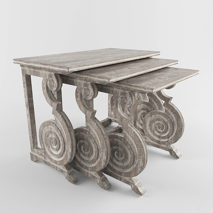 Hooker Furniture Living Room Rhapsody Nest of Tables - Table - 3D model