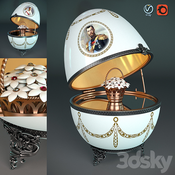 Faberge egg - Other decorative objects - 3D model