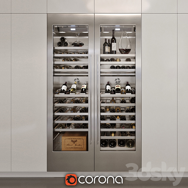 Refrigerator for wine gaggenau rw 464 - Kitchen appliance - 3D model