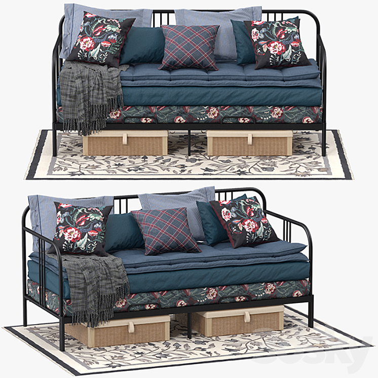 FYRESDAL Daybed frame, black, Twin - IKEA