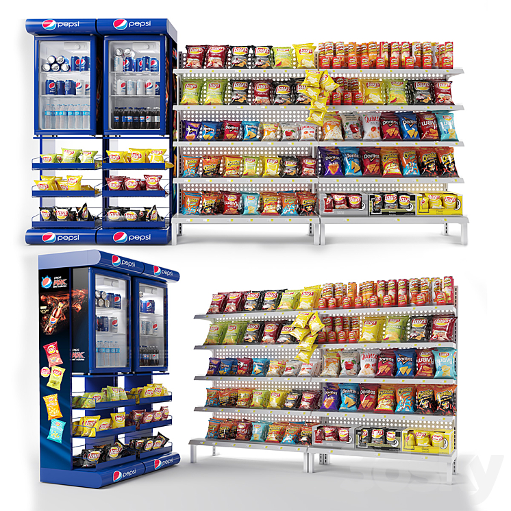 Modelo Display In Store Mall Display Stand - Shop - 3D model