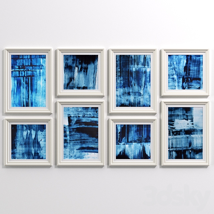 Frame Collection Abstract Blue abstract collection - Frame - 3D model
