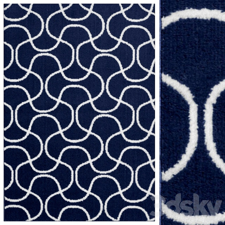 Carpet Drizzle_Rug_Blue - Carpets - 3D model
