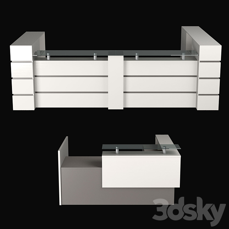Reception desk - Office furniture - 3D model