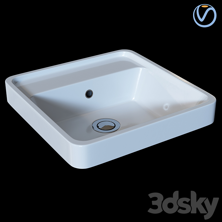 Track Inset Basin Caroma Coolibah Carboni II Inset Basin - Wash basin - 3D model