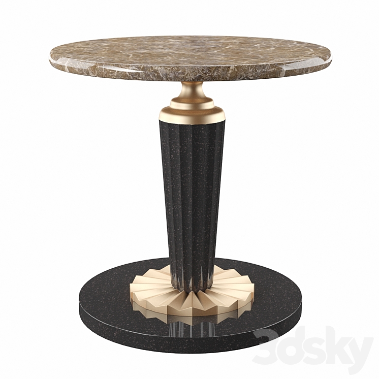 coffee table round marble - Table - 3D model