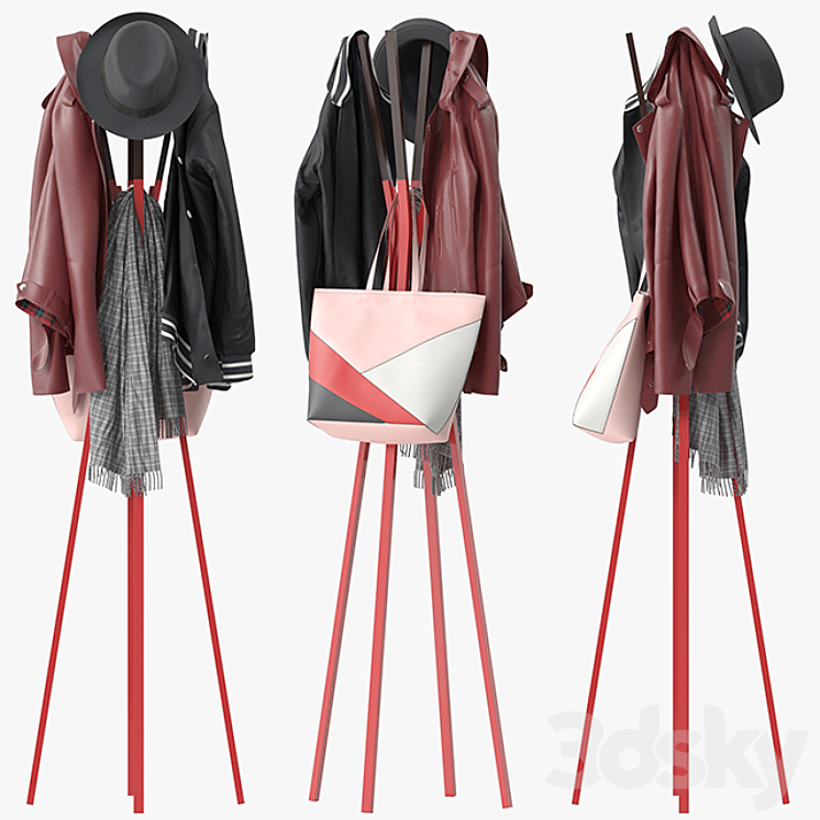 Splash coat rack - Сlothes and Footwear - 3D model