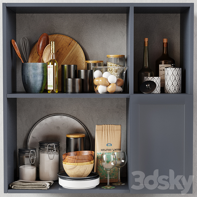Kitchen Decorative set 026 - Other kitchen accessories - 3D model