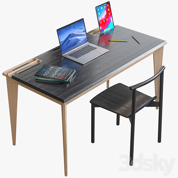 Work table OLLLY - Office furniture - 3D model