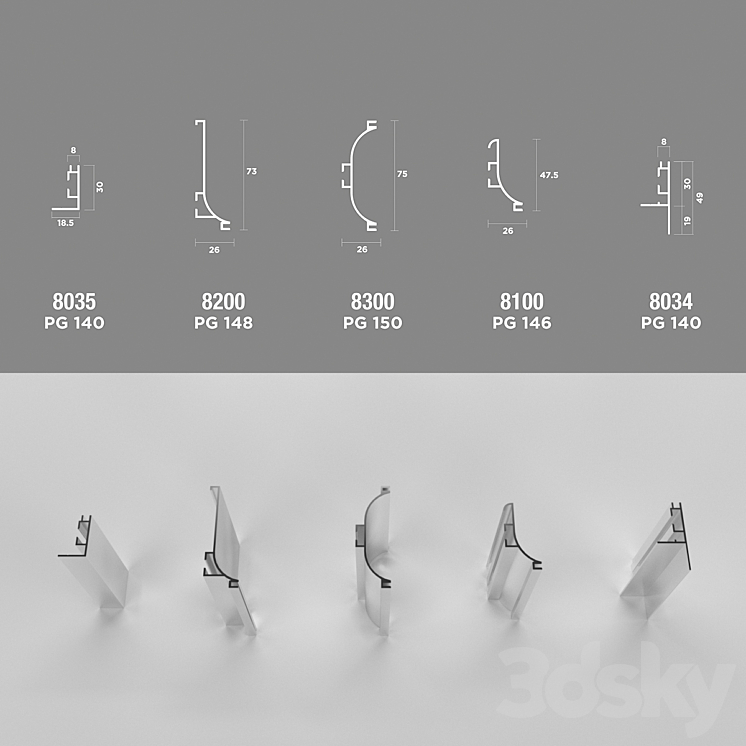 Scilm Profile GOLA_set_02 - Miscellaneous - 3D model