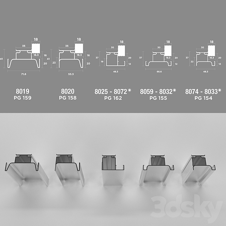 Scilm Profile GOLA_set_03 - Miscellaneous - 3D model