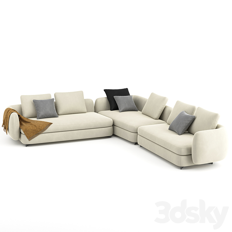 Saint Germain Sofa 02 by Poliform - Sofa - 3D model Saint Germain Sofa 02 by Poliform - Sofa - 3D model