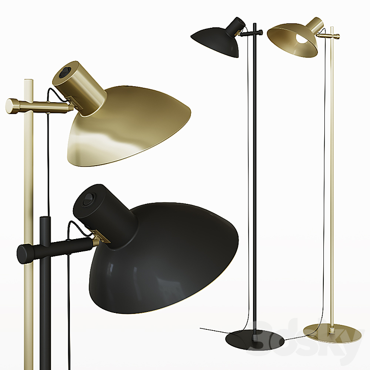 SD Single Floor Lamp Halo Design Metropole Floor Lamp - Floor lamp - 3D ...
