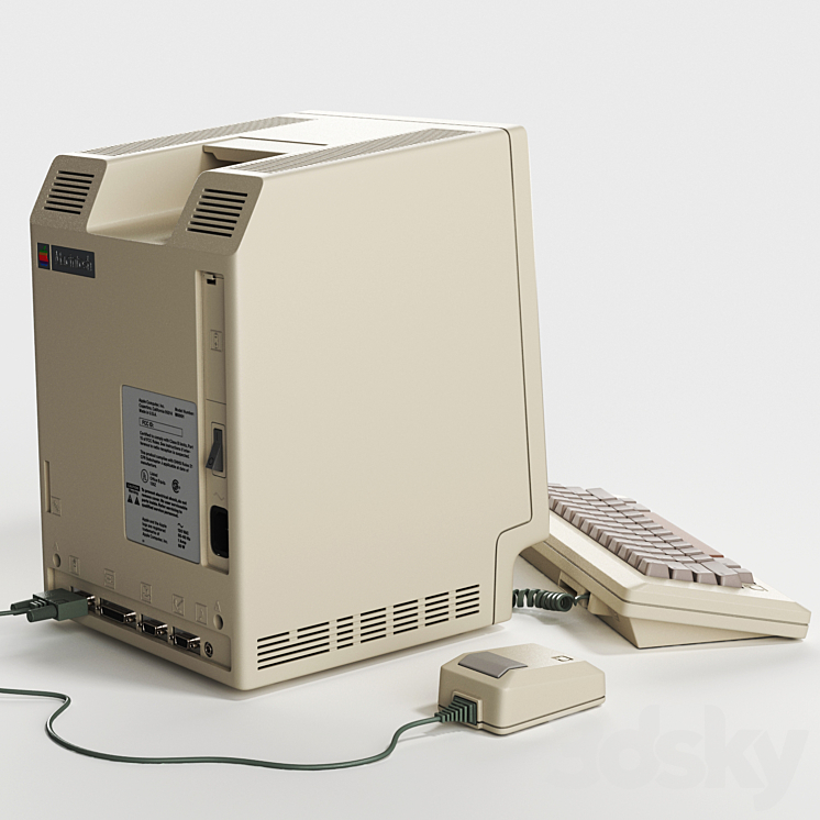 Macintosh 128K - PC & other electronics - 3D model Macintosh 128K - PC & other electronics - 3D model