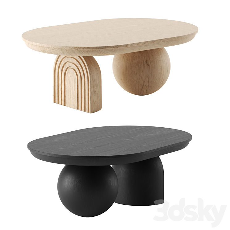 Sonali Oval Coffee Table by Anthropologie - Table - 3D model