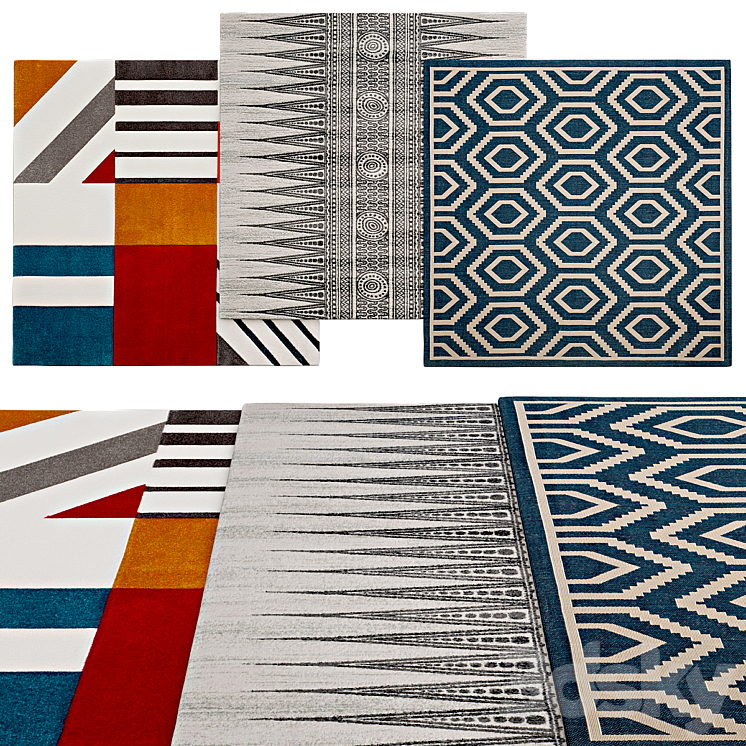 Square rugs | 073 - Carpets - 3D model