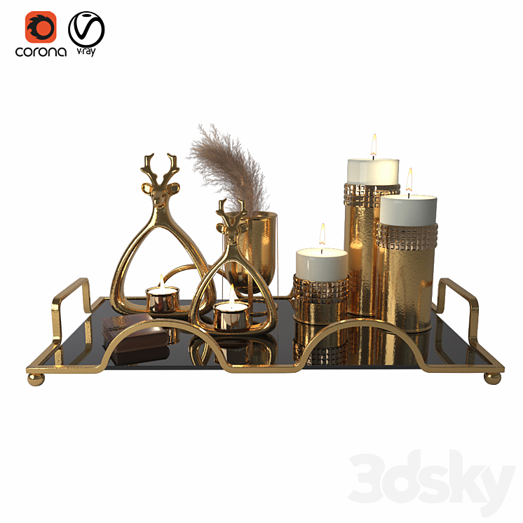decorative set 1 - Decorative set - 3D model