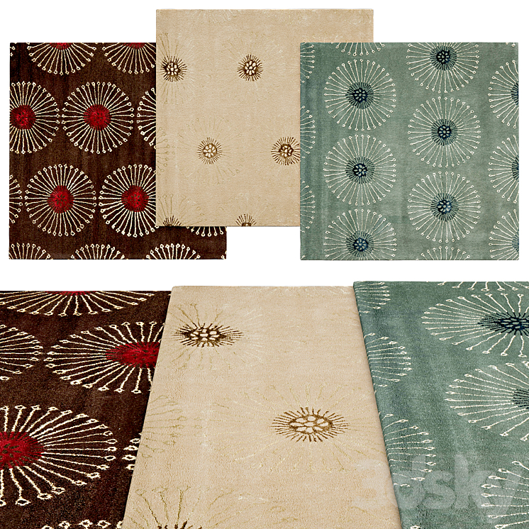 Square rugs | 109 - Carpets - 3D model