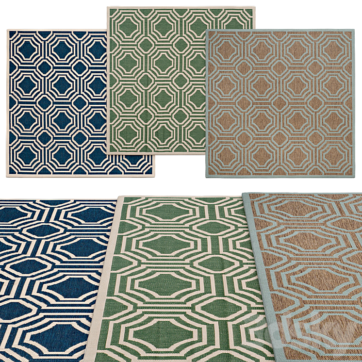 Square rugs | 123 - Carpets - 3D model