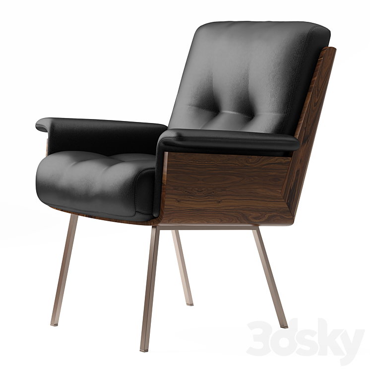 Minotti Daiki Studio chairs - Arm chair - 3D model