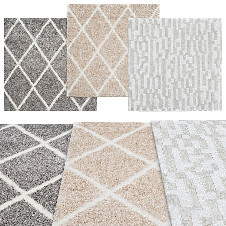 Square rugs | 134 - Carpets - 3D model