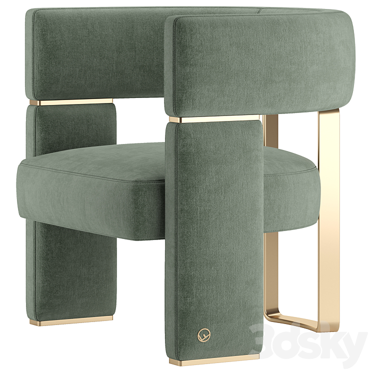armchair Margaret by Fendi Casa Arm chair 3D model