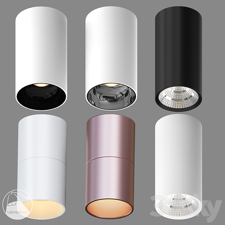 MetalSpot TubeRadius TubeSpot Ceiling lamp 3D model MetalSpot TubeRadius TubeSpot Ceiling lamp 3D model