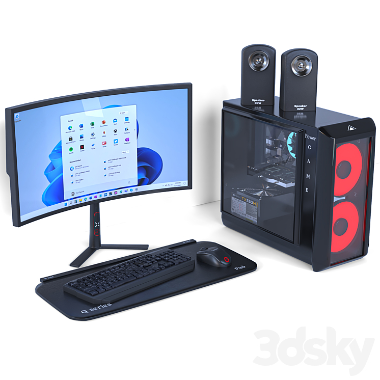 pc set 11 - PC & other electronics - 3D model