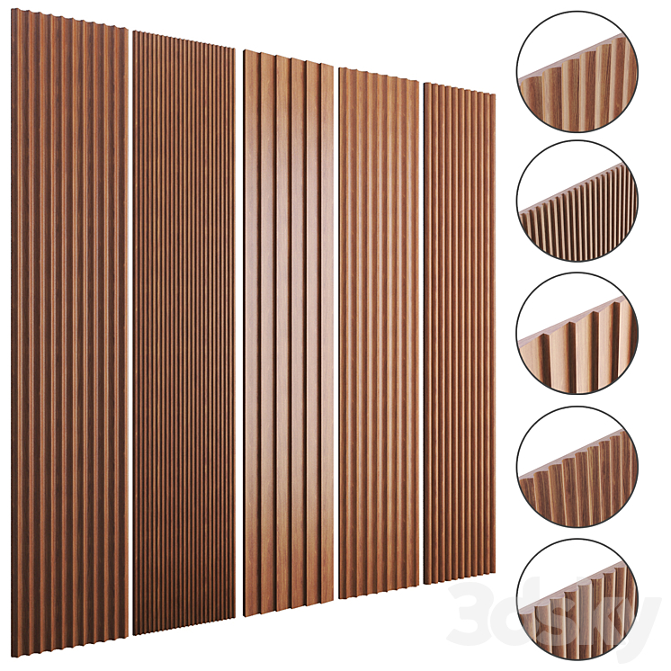 Mdf Rafter MDF 3D Panel Rafter - 3D panel - 3D model