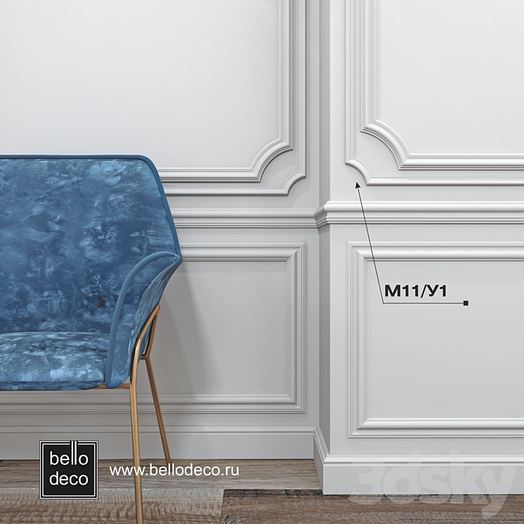 Decorative element M11/U1 - Decorative plaster - 3D model