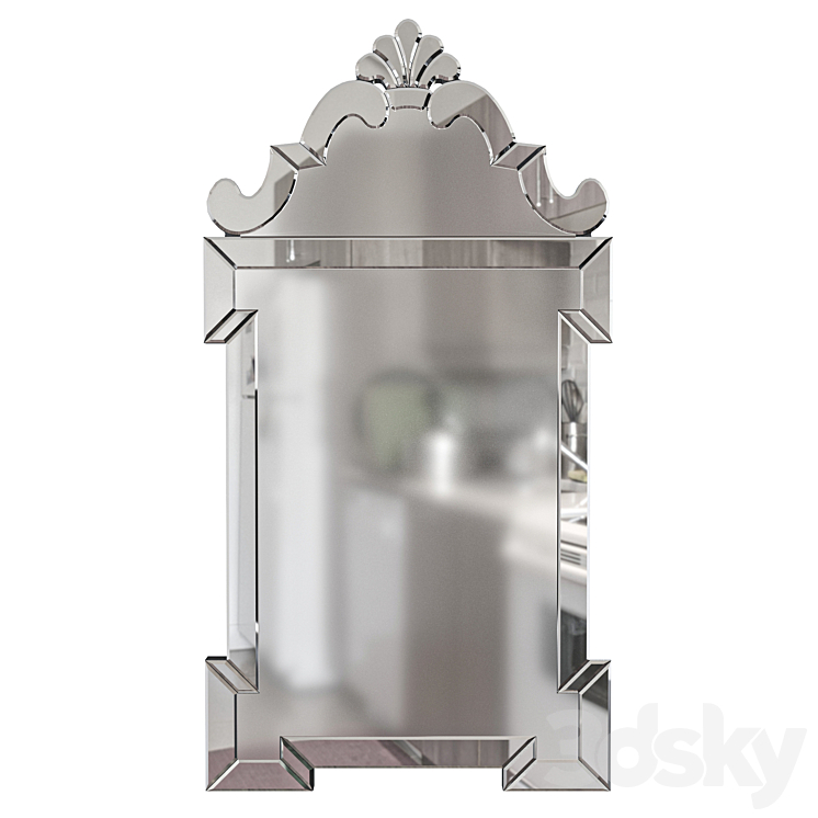 Wall mirror Ludlow Mirror Sterling - Mirror - 3D model