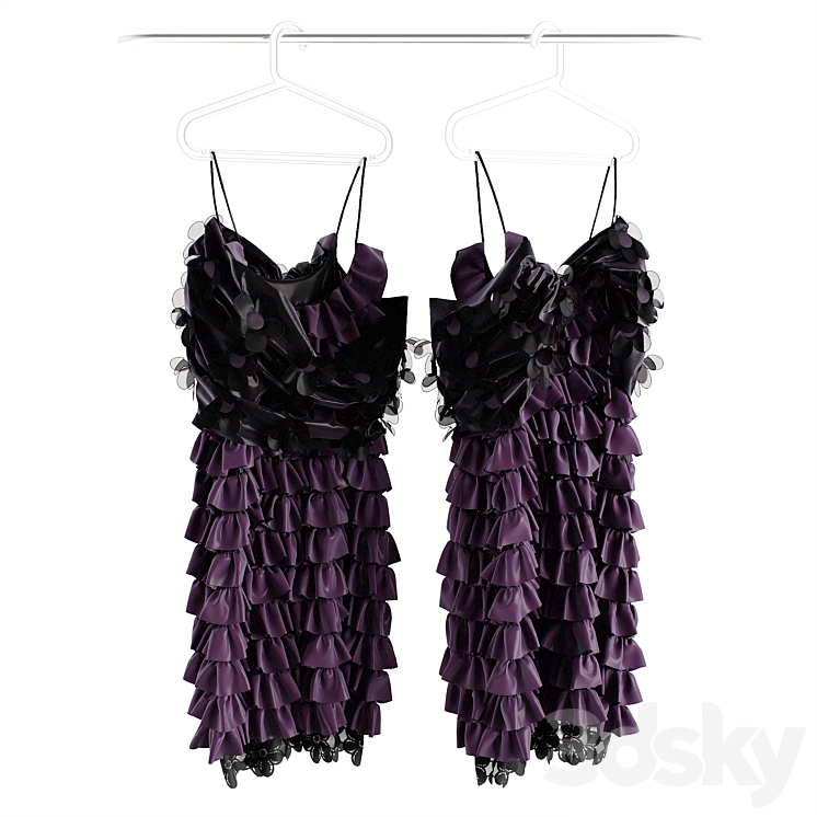Dress hanging on a hanger Simone Rocha - Сlothes and Footwear - 3D model