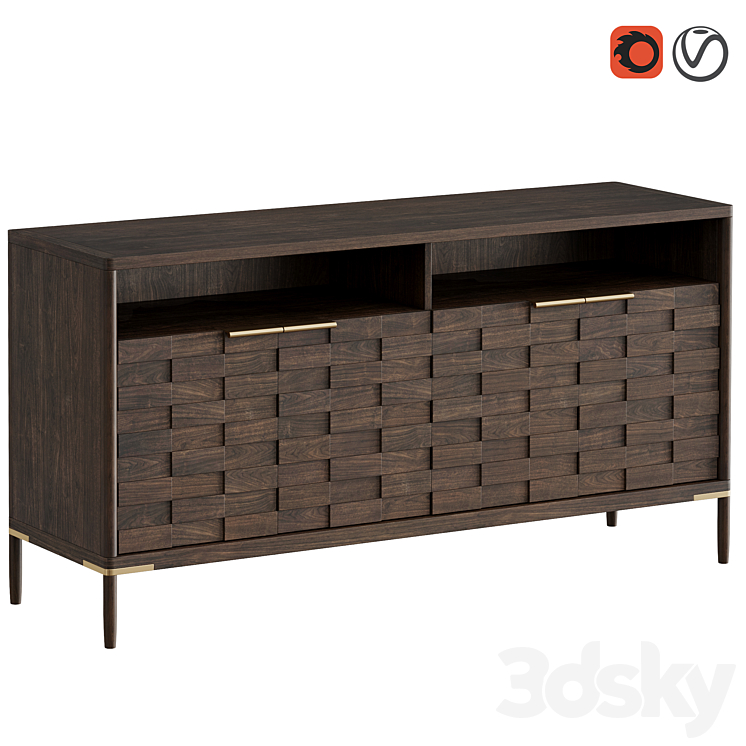 Textures Media Console - Sideboard & Chest of drawer - 3D model