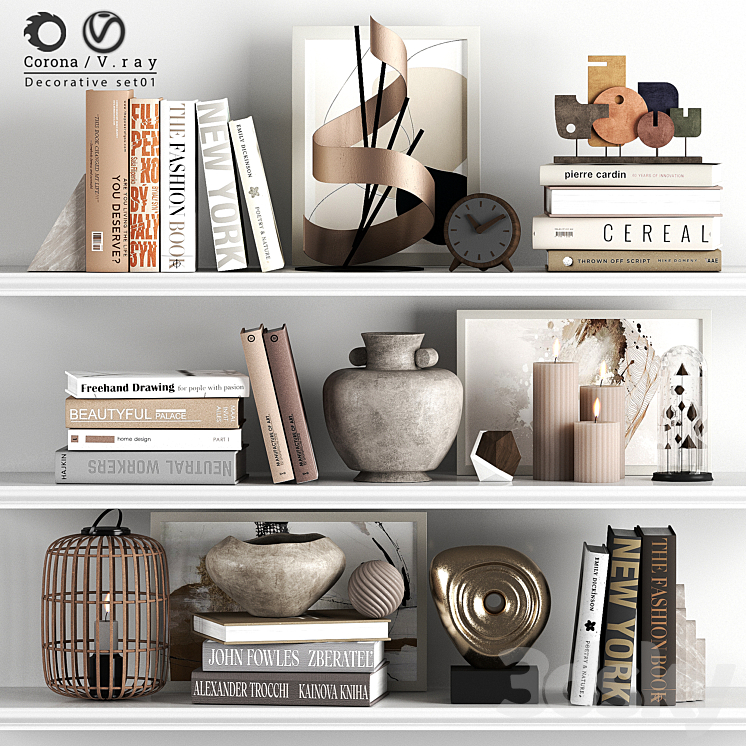 decorative set 01 - Decorative set - 3D model