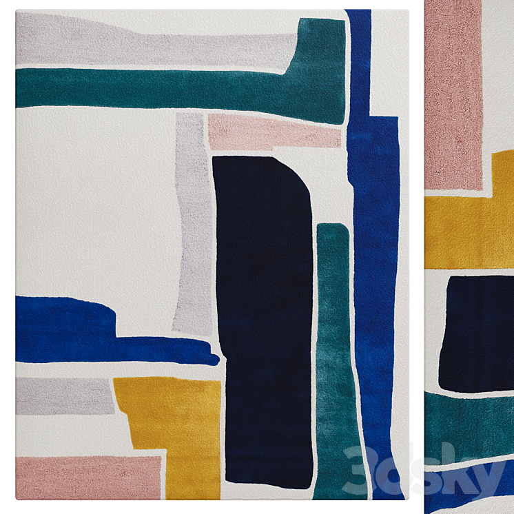 Painted Earth Rug - Carpets - 3D model