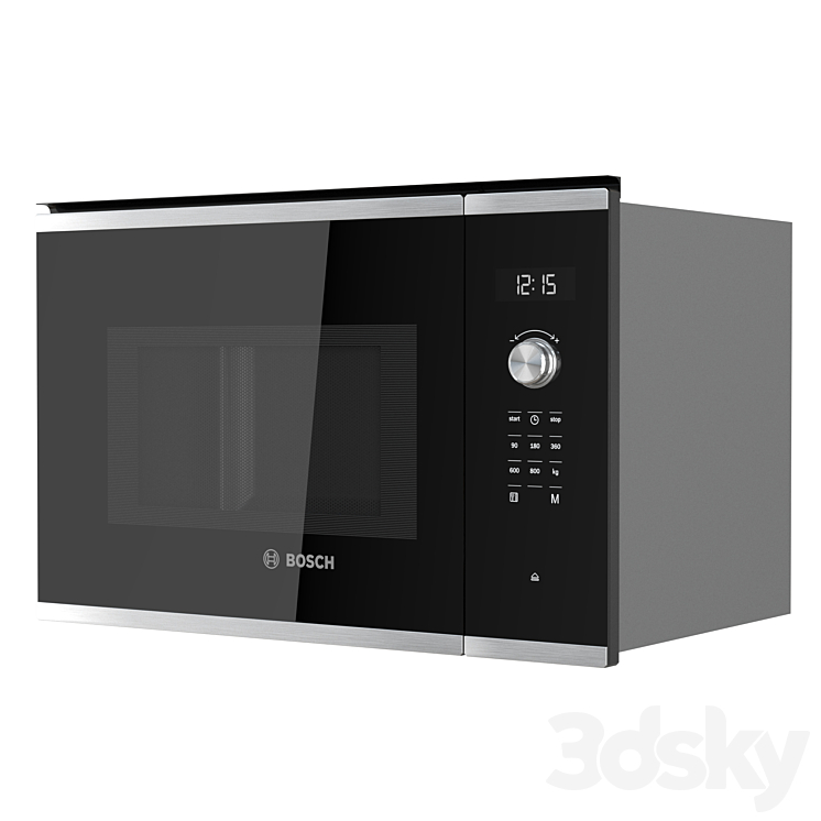 Microwave Bosch Serie 6 black - Kitchen appliance - 3D model