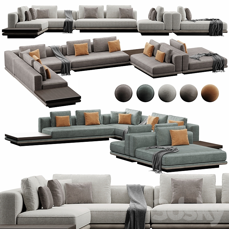 Minotti Horizonte - Sofa - 3D model