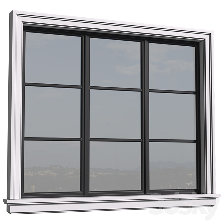 Normal Window Front View Aluminium Window..Front Window.Iron Window Opening.Outdoor Entrance ...