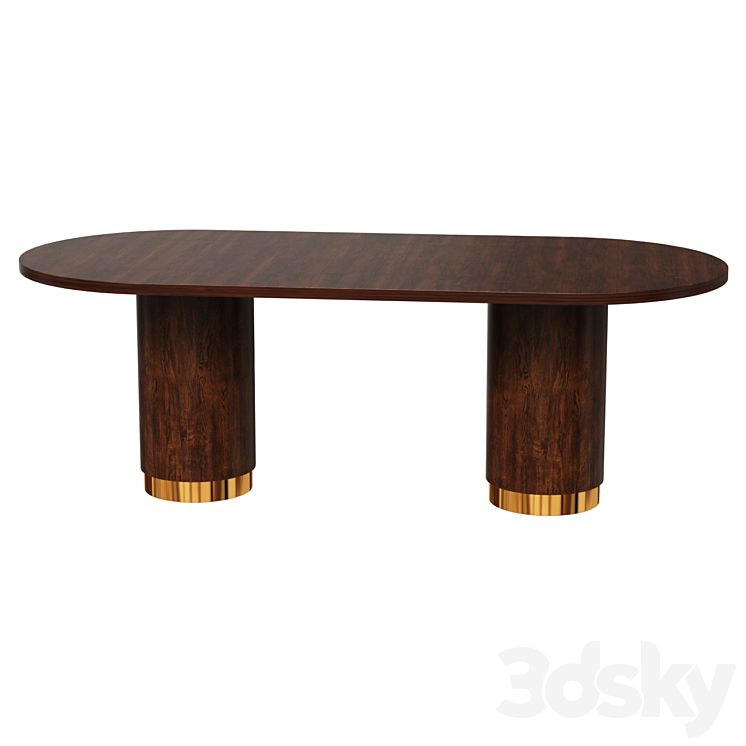 Dining table CAMPBELL OVAL WOOD DINING TABLE - Table - 3D model