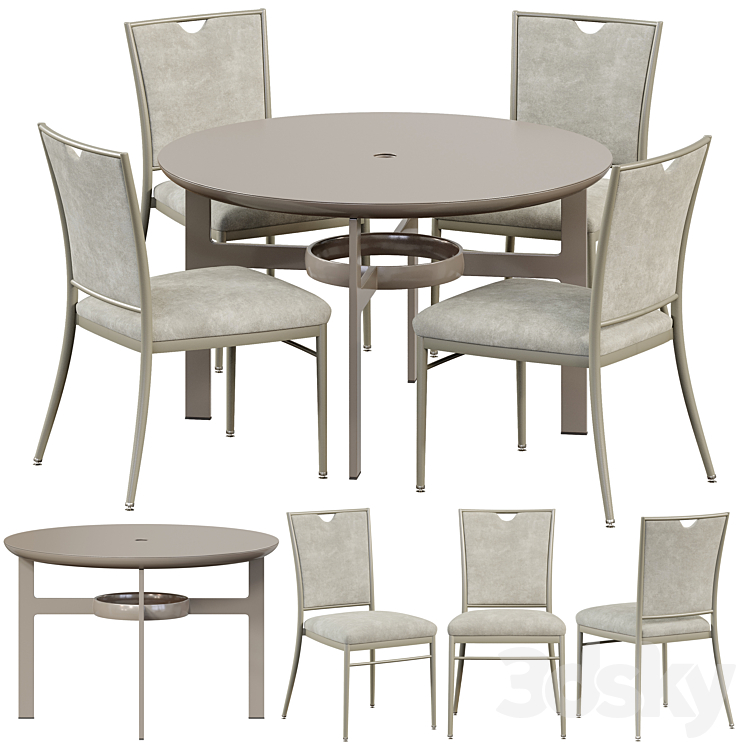 Transformable Chair Table Stackable Table Parkway Table and Stackable Chair - Table + Chair - 3D model