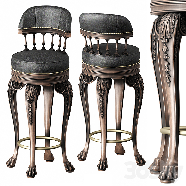 American Heritage Giovanni Bar - Chair - 3D model