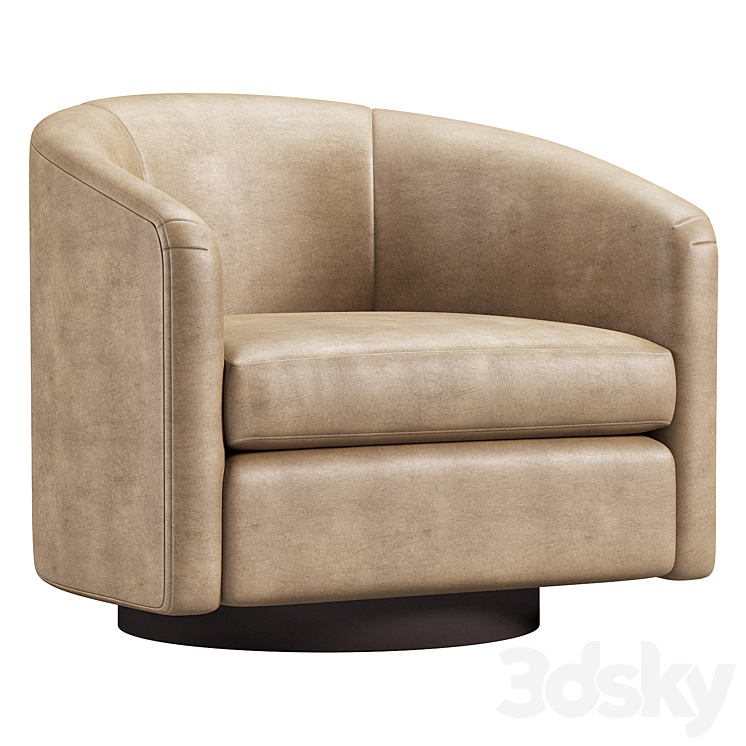 Bowan Leather Swivel Chair by Arhaus - Arm chair - 3D model