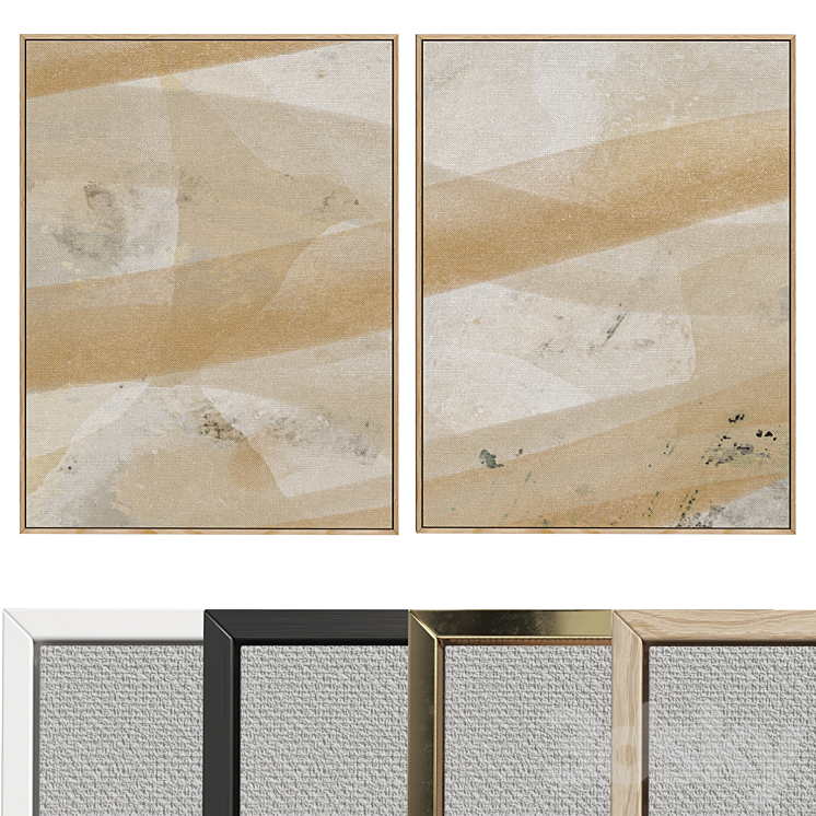 6 Abstract Frames Set003 - Frame - 3D model