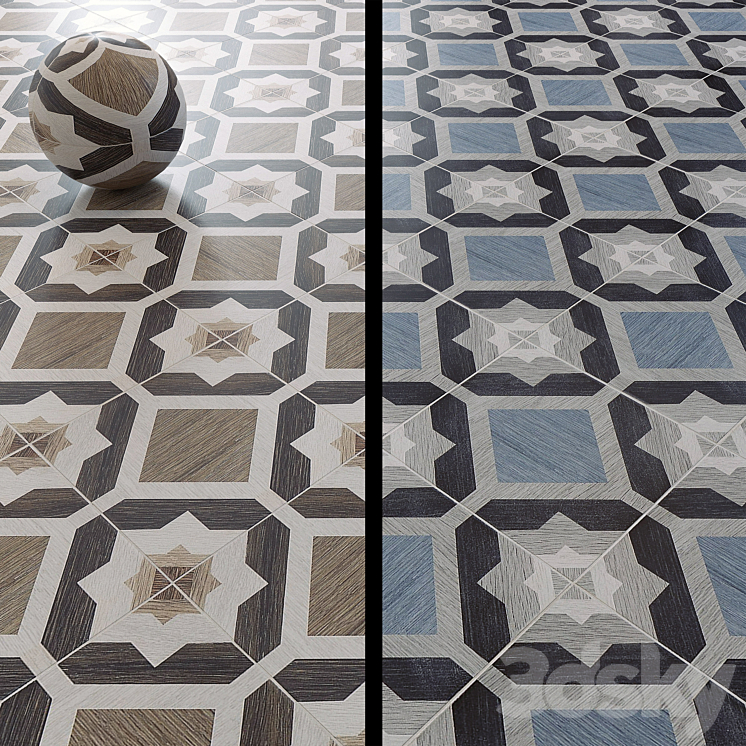 Tiles set 491 - Tile - 3D model