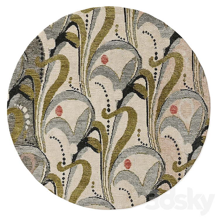 Obie Rug Obie Rug Round - Carpets - 3D model