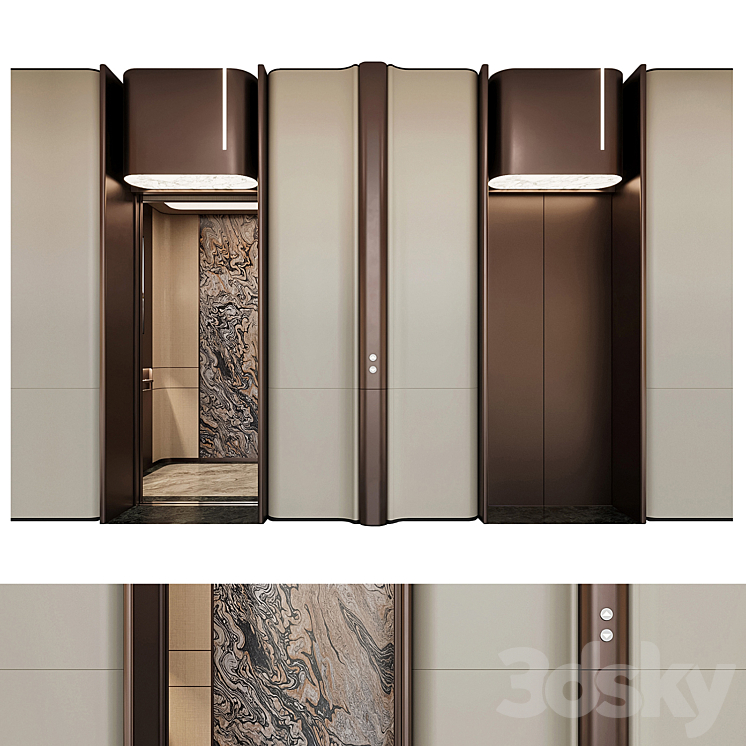Elevator Lobby Design 12 - Miscellaneous - 3D model