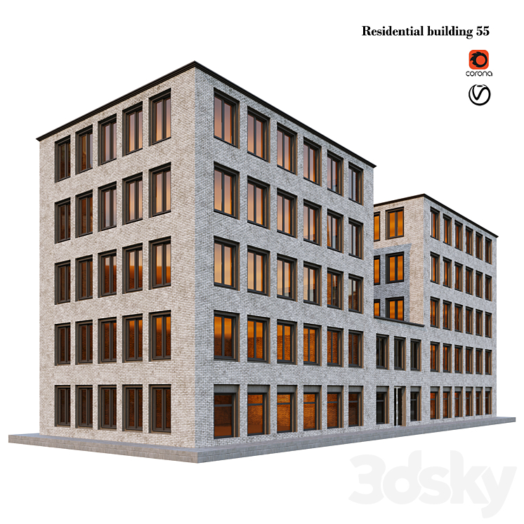 Residential building 55 - Building - 3D model